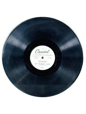 Joe "Fingers" Carr Collegiate 10 Inch Shellac Record 78 RPM Capitol Promo 2581